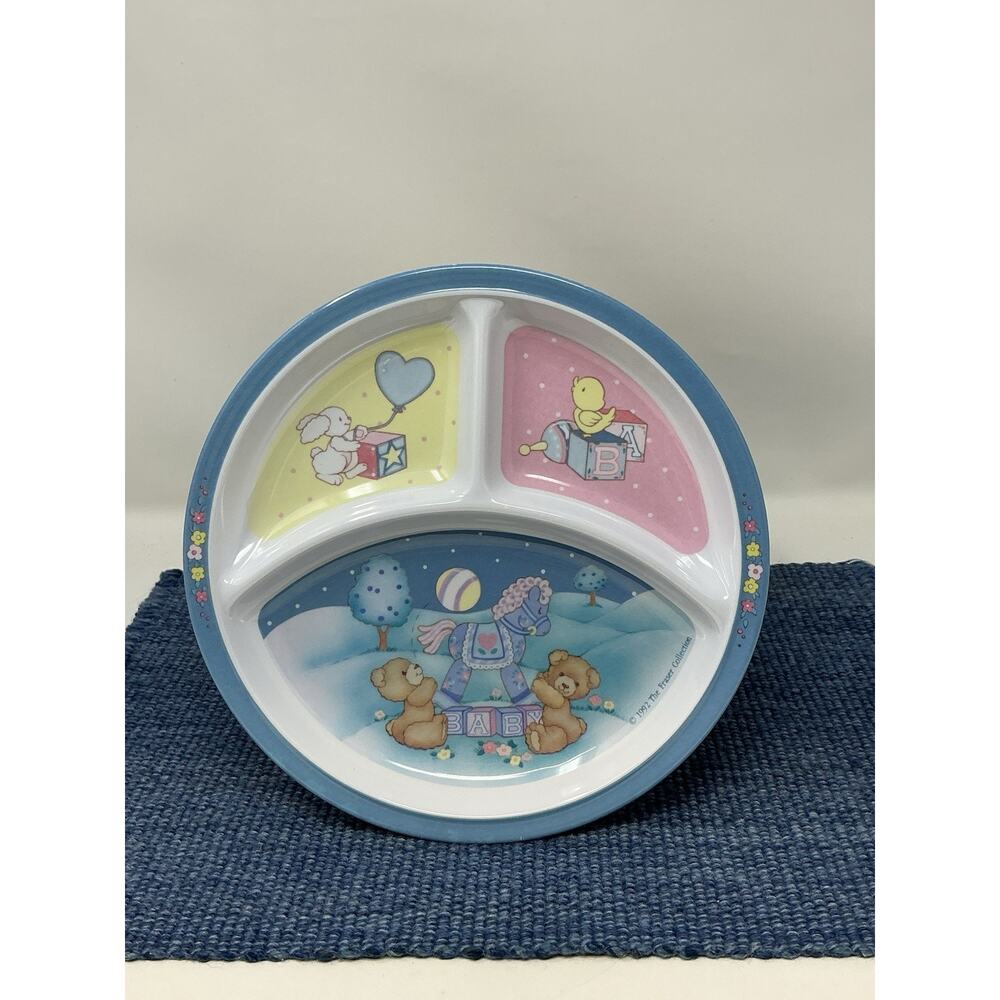Divided Baby Dish Plate Frasier Collection Zak Designs 1992 Dinnerware Melamine